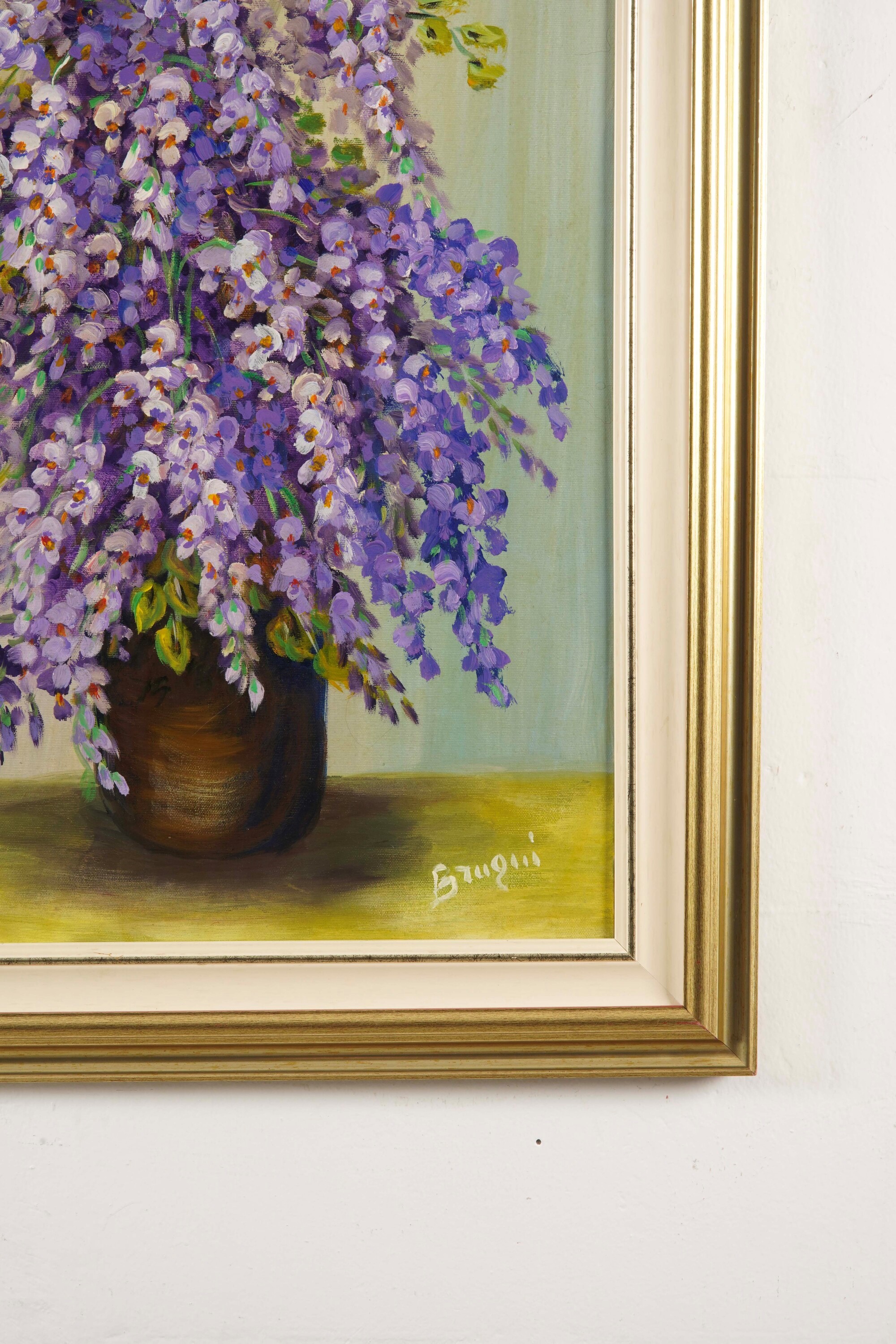 Bruna Guiducci, Vaso con fiori, olio su tela
