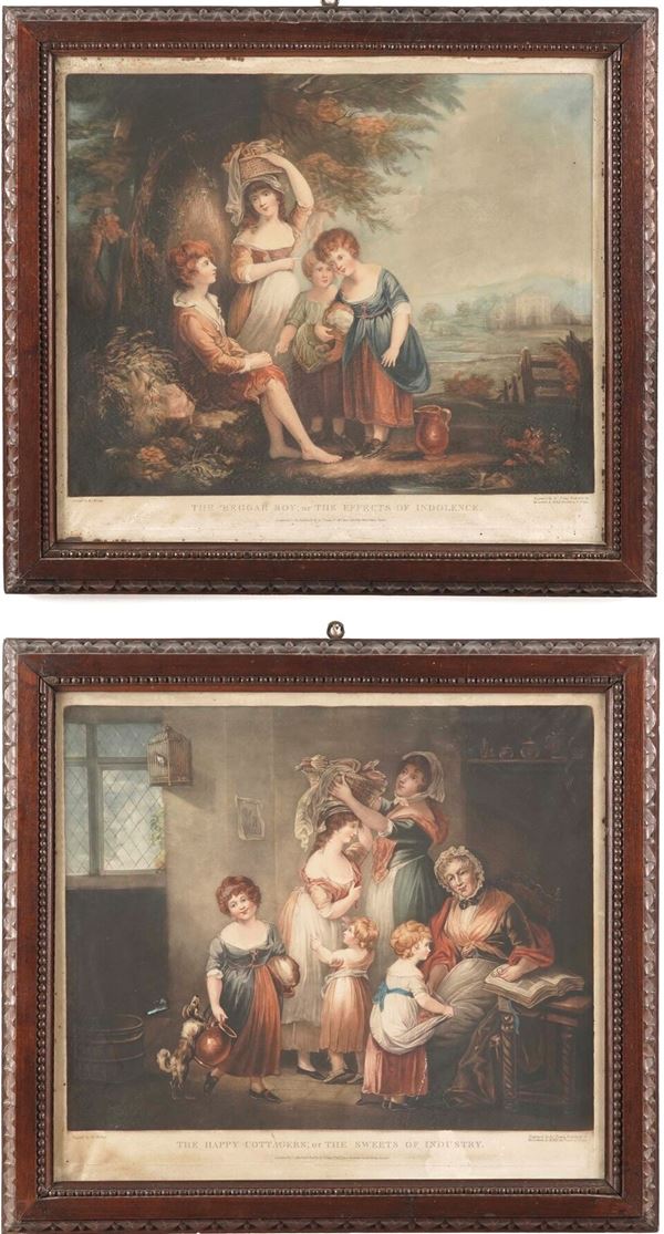 Young, John (?) (1755-1825) The beggar boy, or The effects of indolence / The happy cottagers, or The sweets of industry