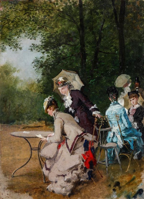 Dame parigine in giardino