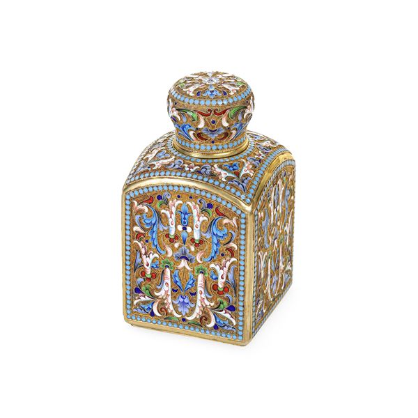 Flacone. Mosca 1896-1908, orafo Pavel Fedor Sazikov. Etichetta cartacea "collezione G. F. Mazzoleni  [..]