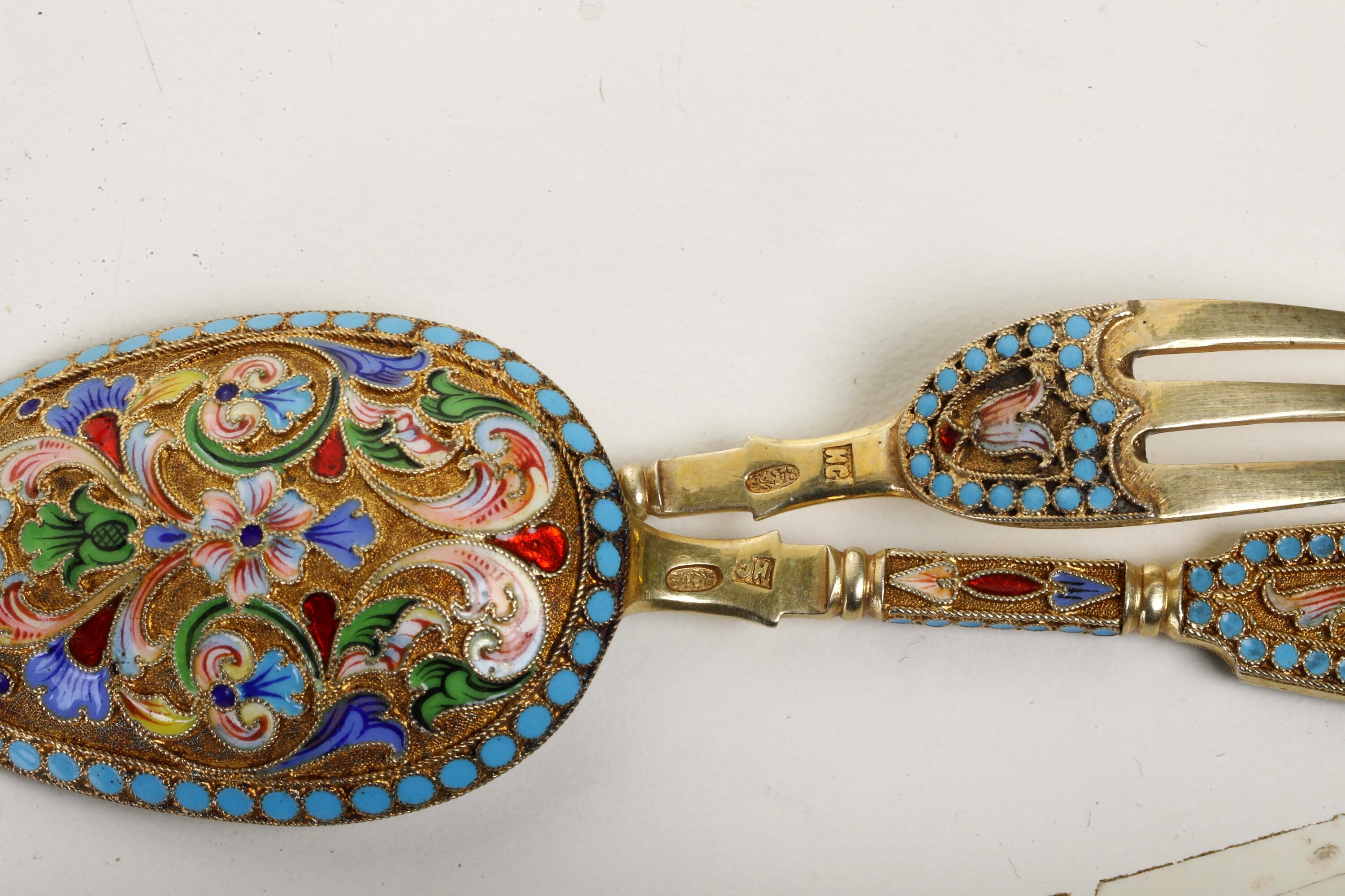 Quattro Posate. Russia (mosca?) 1896-1908. Argentiere N.a. Sopozhnikov