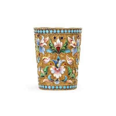Bicchiere. Russia (mosca?) 1896-1908. Marchio Dell'argentiere Non Identificato