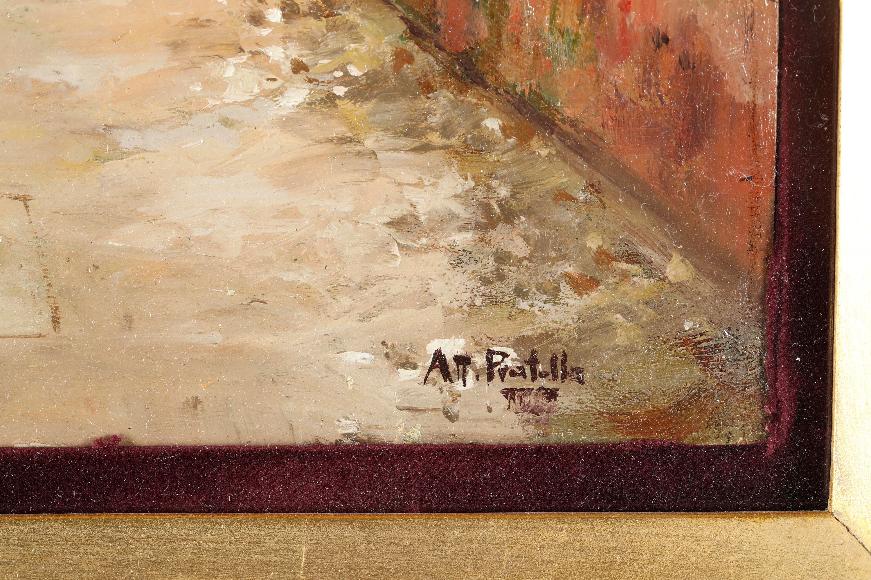 Attilio Pratella - Antignano, olio su tavola