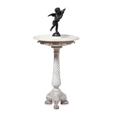Fontana neorinascimentale, marmo e bronzo fuso e patinato, Italia, fine XIX secolo