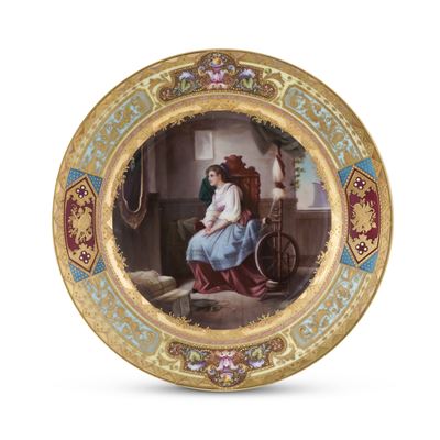 Atelier A. Lamm, Piatto “Dresda” in porcellana, fine del XIX secolo
