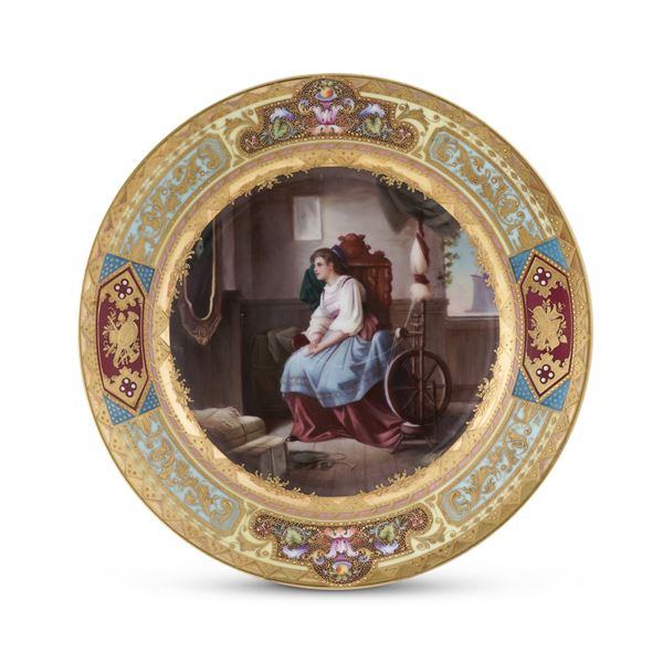 Piatto Dresda, Atelier A.Lamm, fine del XIX secolo 