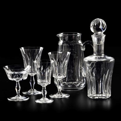 Servizio di Calici “polignac” Francia, Manifattura Baccarat, Terzo Quarto del XX Secolo