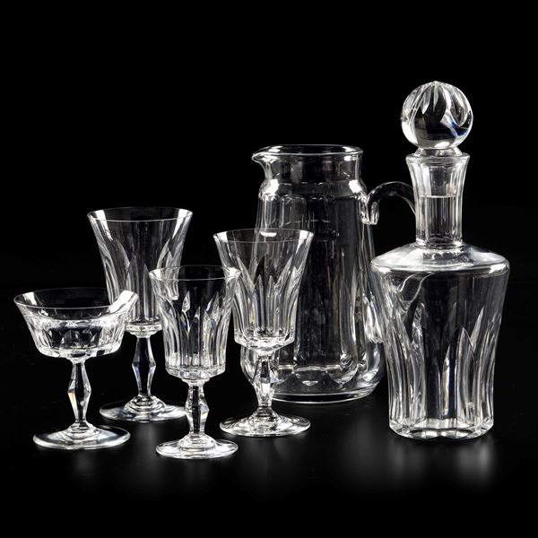 Servizio di calici “Polignac” Francia, Manifattura Baccarat, terzo quarto del XX secolo