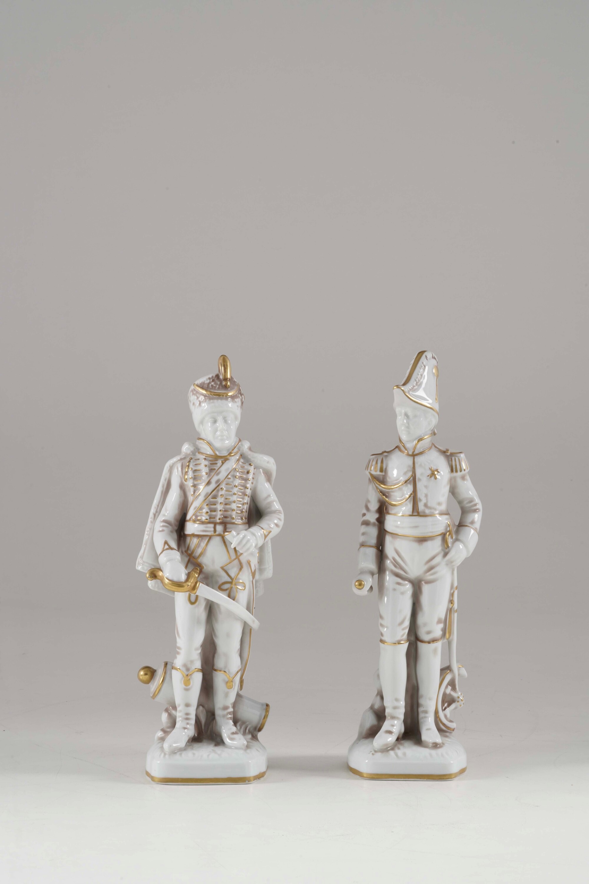 Coppia di Figurine di Militari. Germania, Manifattura Bavarese, XX Secolo.