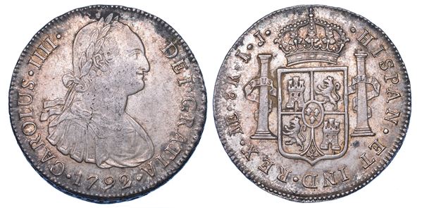 PERÙ. CARLOS IV, 1788-1808. 8 Reales 1792.