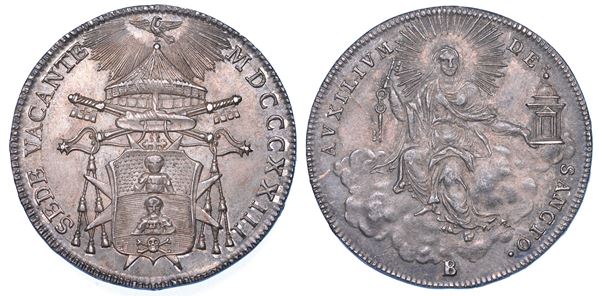 BOLOGNA. SEDE VACANTE 1823. Mezzo Scudo 1823.