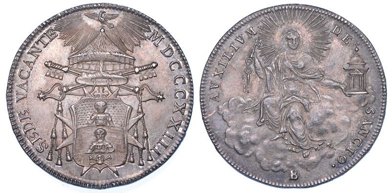 BOLOGNA. SEDE VACANTE 1823. Mezzo Scudo 1823.  - Asta Numismatica - Cambi Casa d'Aste