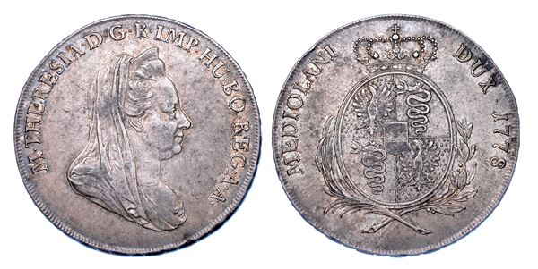 MILANO. MARIA TERESA D'ASBURGO, 1740-1780. Scudo 1778.
