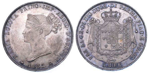 PARMA. MARIA LUIGIA D'AUSTRIA, 1815-1847. 5 Lire 1832.