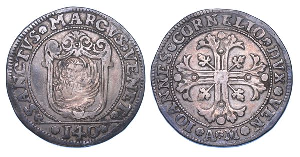 VENEZIA. GIOVANNI II CORNER, 1709-1722. Scudo della croce da 140 soldi.