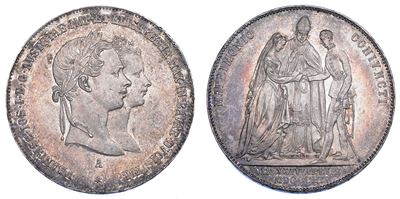 Austria, Gulden 1854 per il matrimonio di Francesco Giuseppe ed Elisabetta di Baviera
