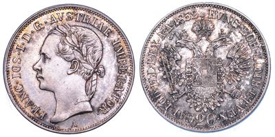 Franz Joseph, Moneta da 20 Kreuzer del 1852, Vienna