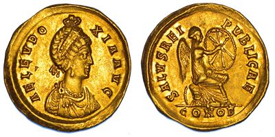 Elia Eudoxia (moglie di Arcadio), Solido, 395-404 d.C., Costantinopoli