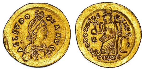 ELIA EUDOCIA (moglie di Teodosio II), 395-404. Solido, 441-450. Costantinopoli.