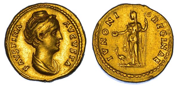 FAUSTINA I (moglie di Antonino Pio), + 140/141. Aureo, prima del 140/141. Roma.
