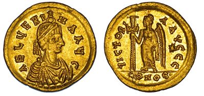 Elia Verina (moglie di Leone I), Solido, 471-473 d.C., Costantinopoli