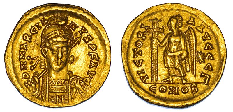 MARCIANO, 450-457. Solido. Costantinopoli.  - Auction Numismatics - Cambi Casa d'Aste
