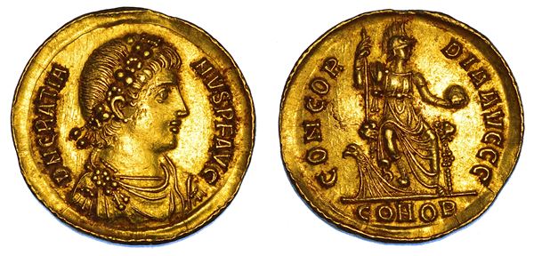 GRAZIANO, 367-383. Solido, 375-378. Costantinopoli.