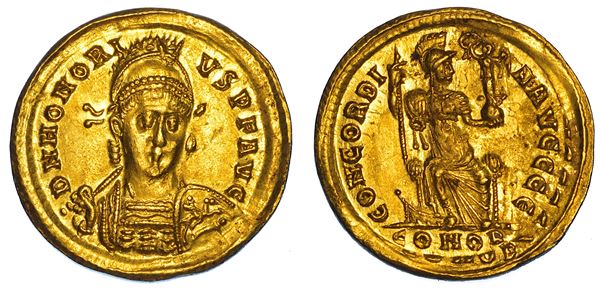ONORIO, 393-423. Solido, 402-403. Costantinopoli.