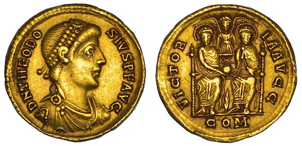 TEODOSIO I, 379-395. Solido Solido, 383-387. Mediolanum.