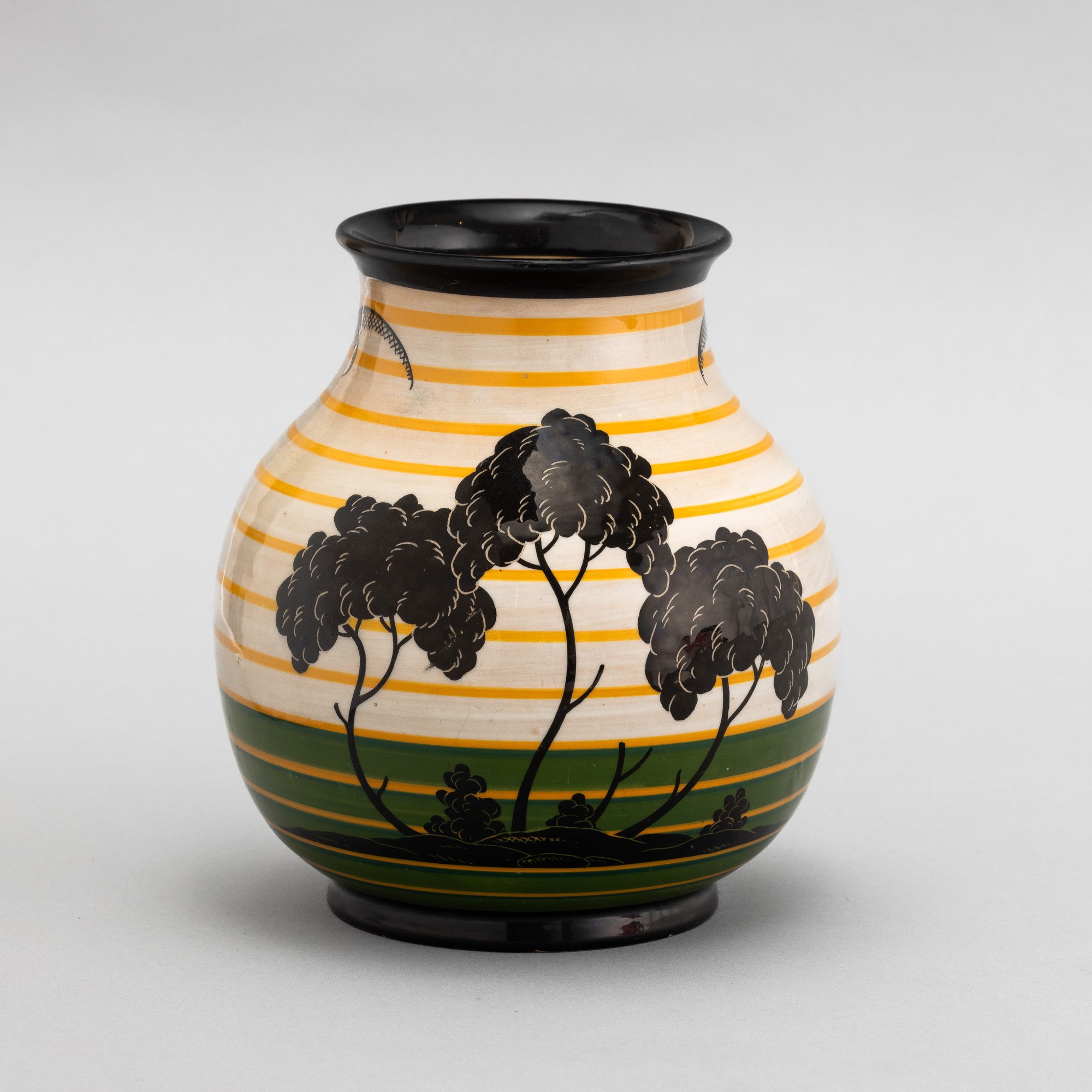 R. Bini e Fratelli Carmignani, Vaso sferico in terracotta maiolicata, 1935 ca