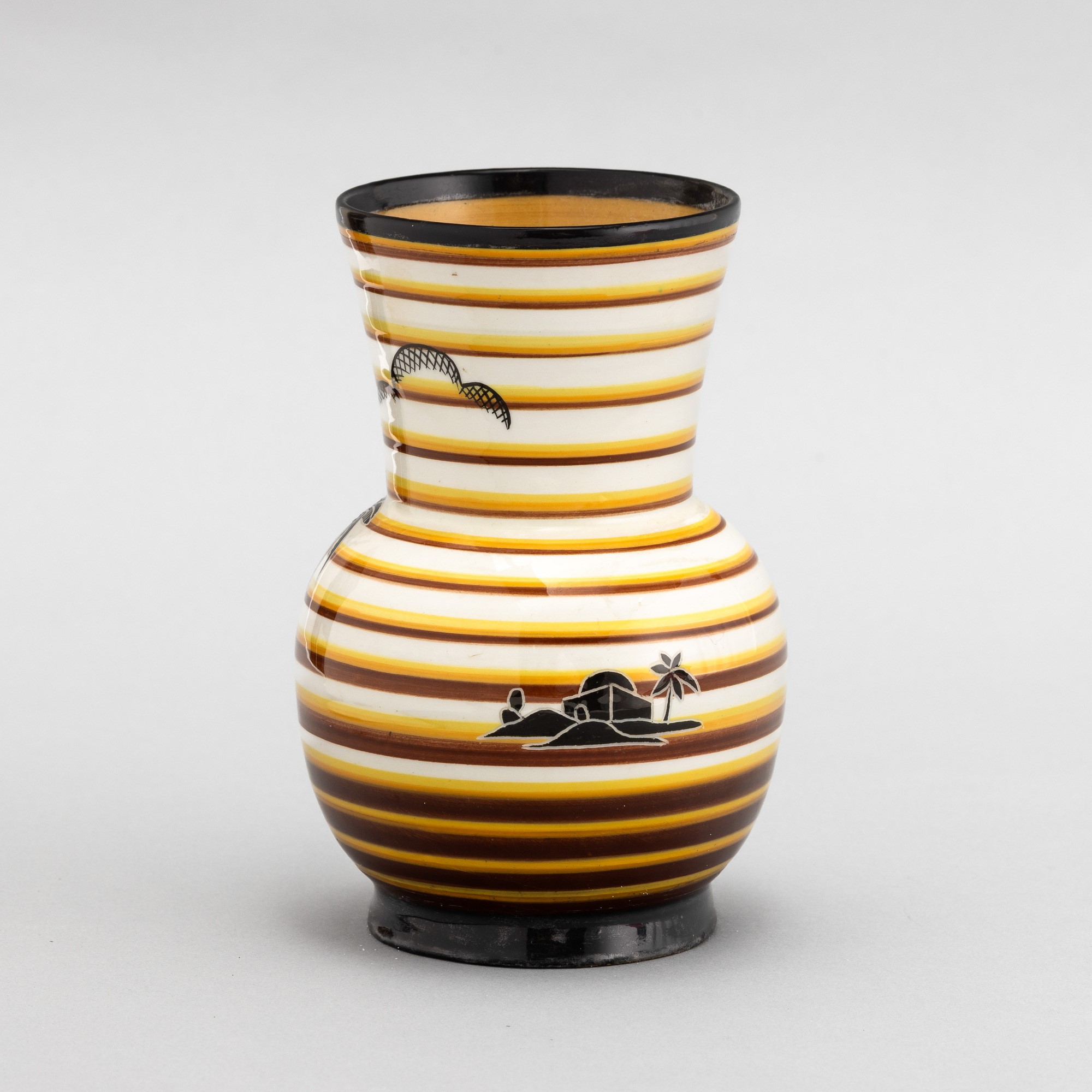 R. Bini & Fratelli Carmignani, Vaso a balaustro in terracotta maiolicata, San Giovanni alla Vena,...