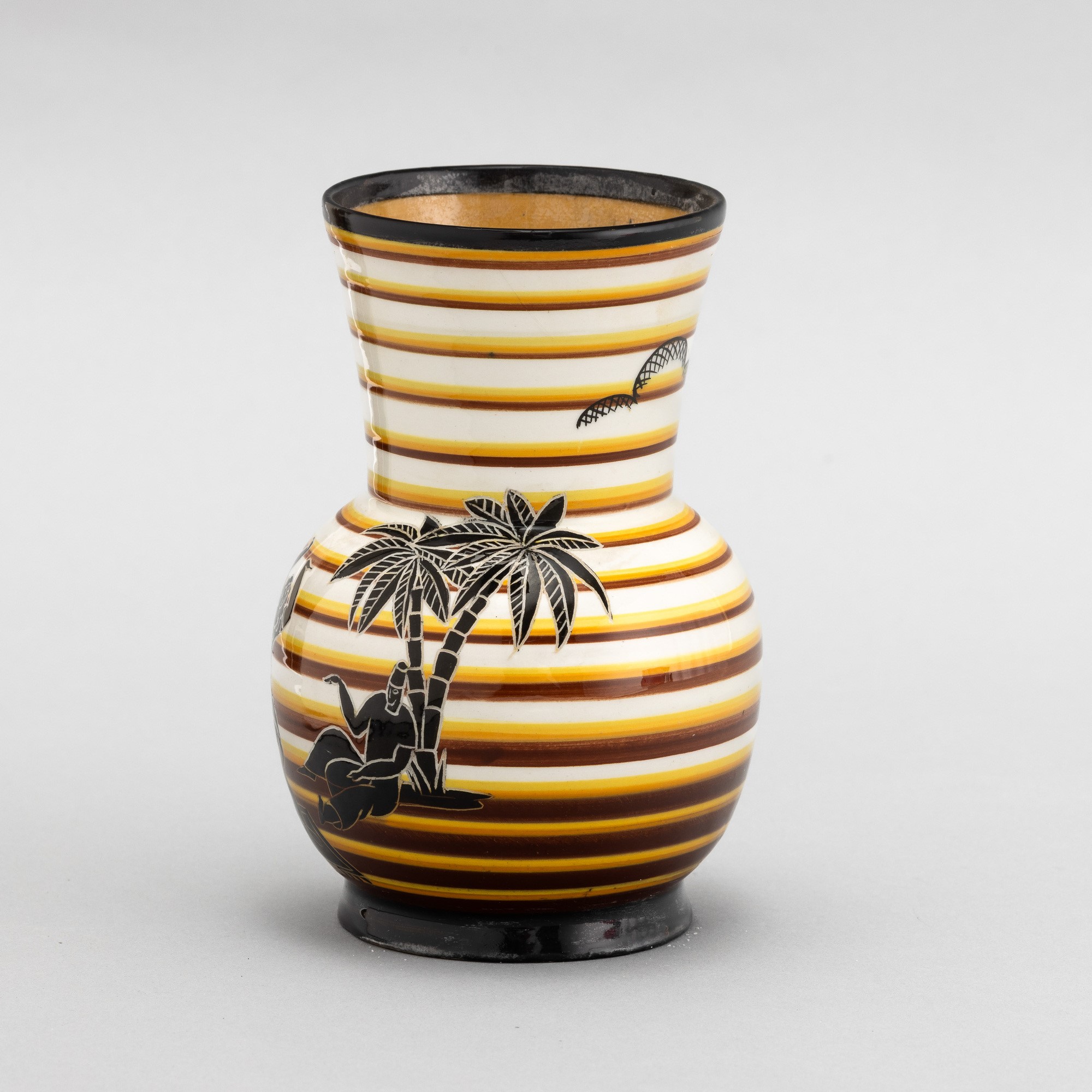 R. Bini & Fratelli Carmignani, Vaso a balaustro in terracotta maiolicata, San Giovanni alla Vena,...