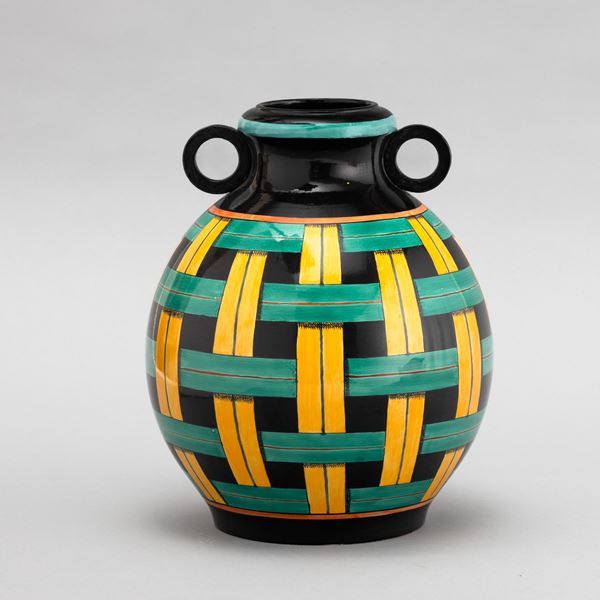 Gio Ponti - Richard Ginori, Sesto Fiorentino 1930 ca Vaso a stuoia