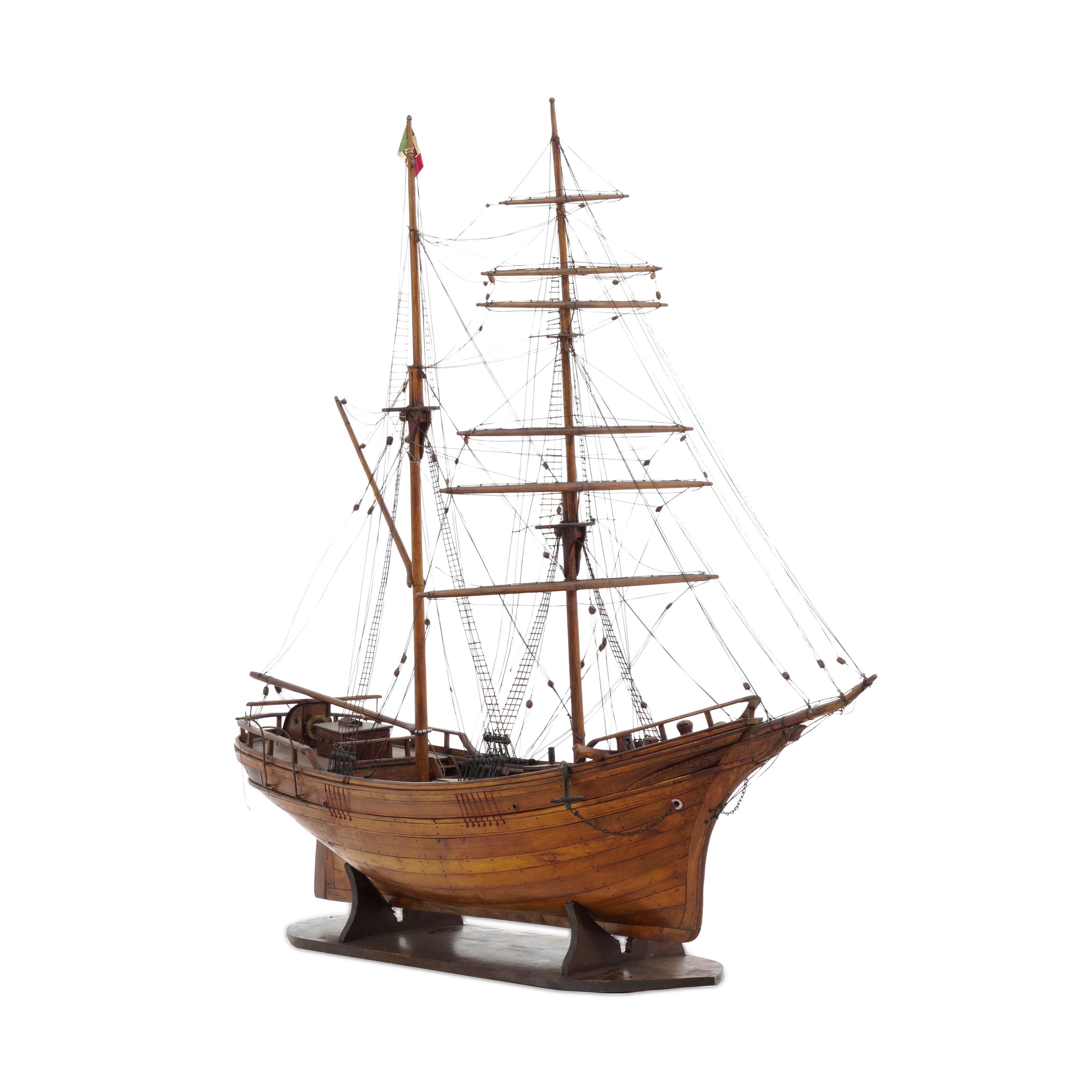 Modello in legno del brigantino Lady Washington, XX secolo, Italia