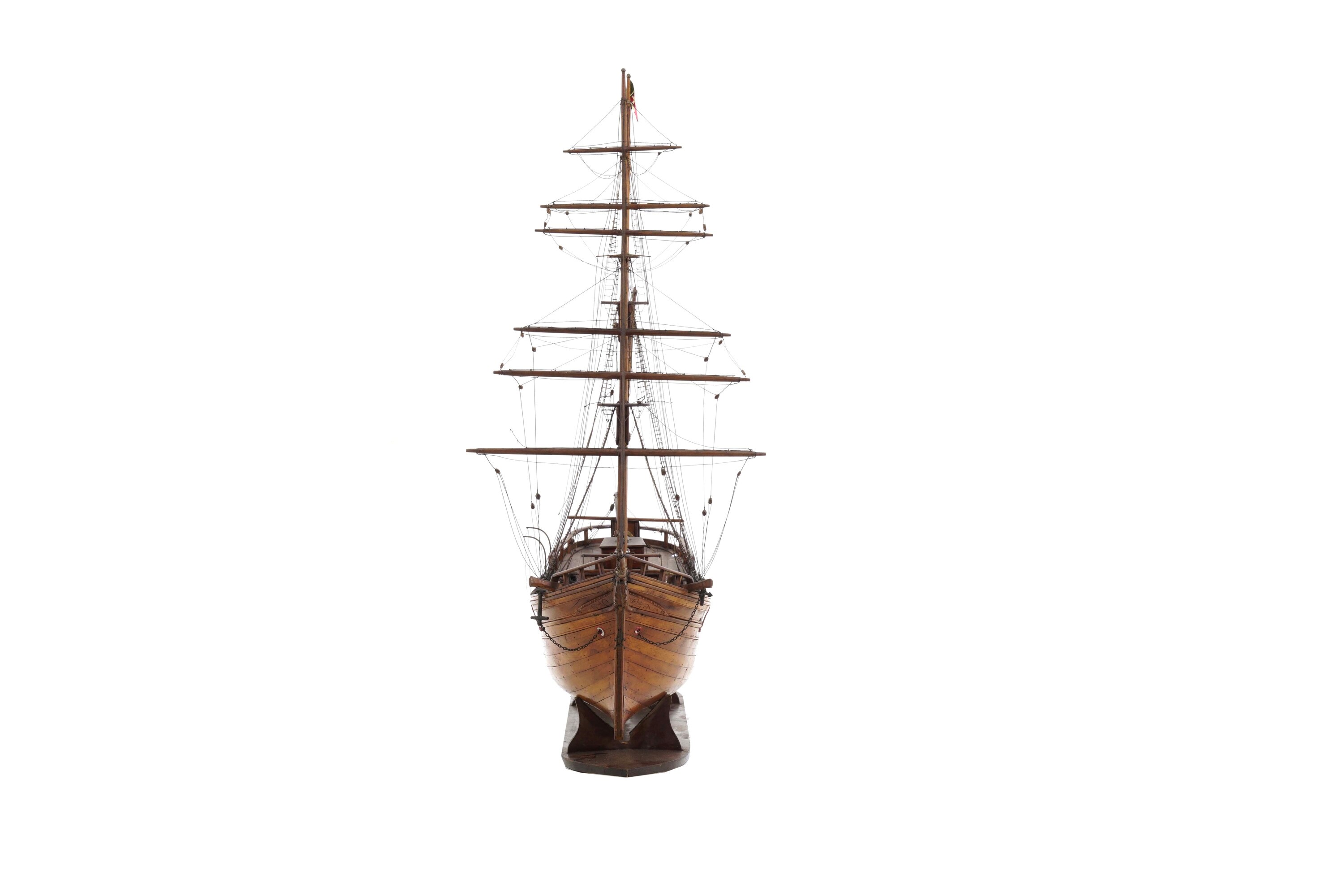 Modello in legno del brigantino Lady Washington, XX secolo, Italia