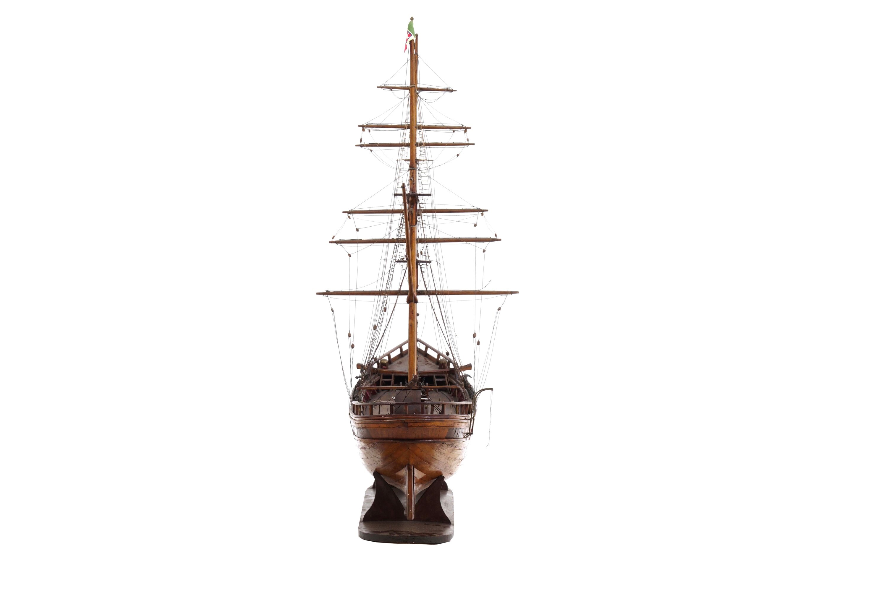Modello in legno del brigantino Lady Washington, XX secolo, Italia