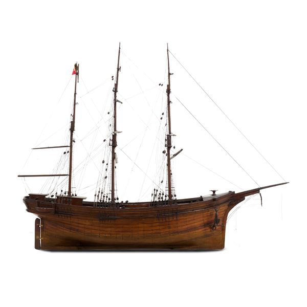 Modello di brigantino a palo. Italia XIX secolo