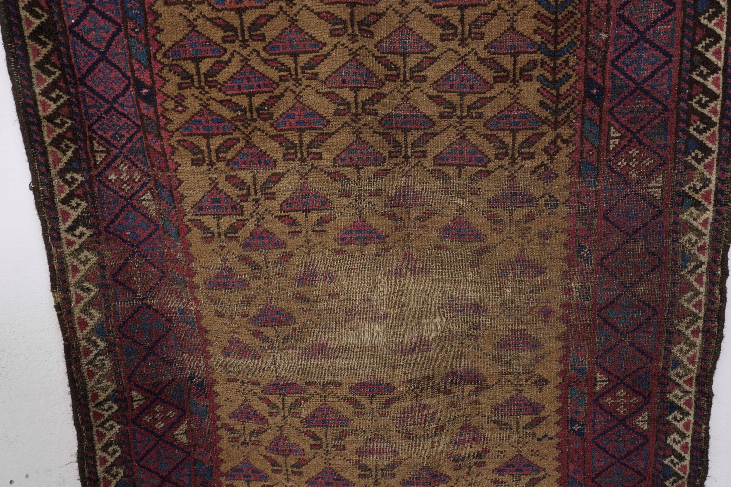 Tappeto Baluch, inizio XX secolo, lana, 83x137 cm