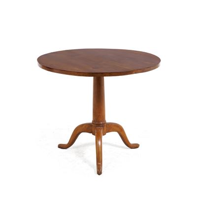 Tavolino tondo tripode, XIX-XX secolo, cm 90X90X76