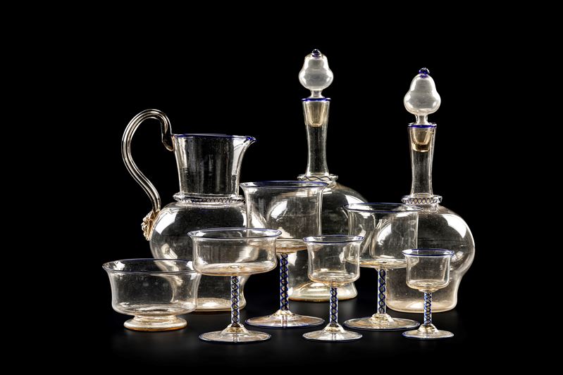 Servizio di calici Murano, Vittorio Zecchin per Pauly & Co., 1930 circa   - Auction L'Art de la Table - Cambi Casa d'Aste