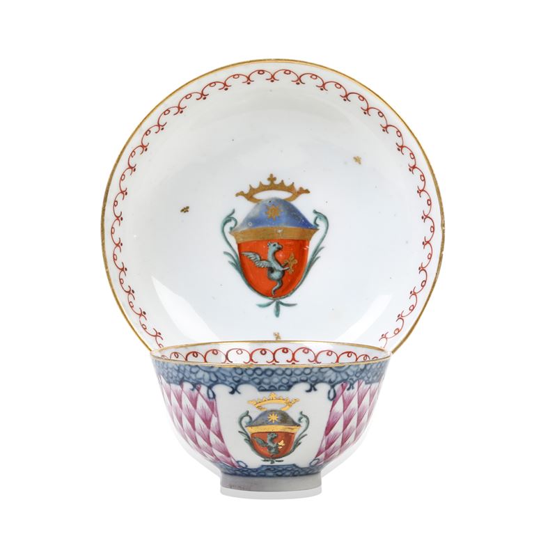 Pasquale Antonibon, Tazza con piattino, manifattura, 1770 circa