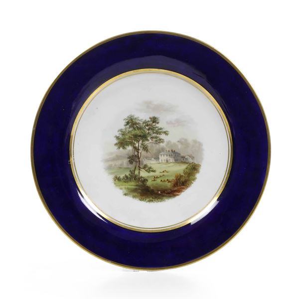 Piatto.<BR>Inghilterra, Stafforshire, Manifattura Cliff, 1878-1904.
