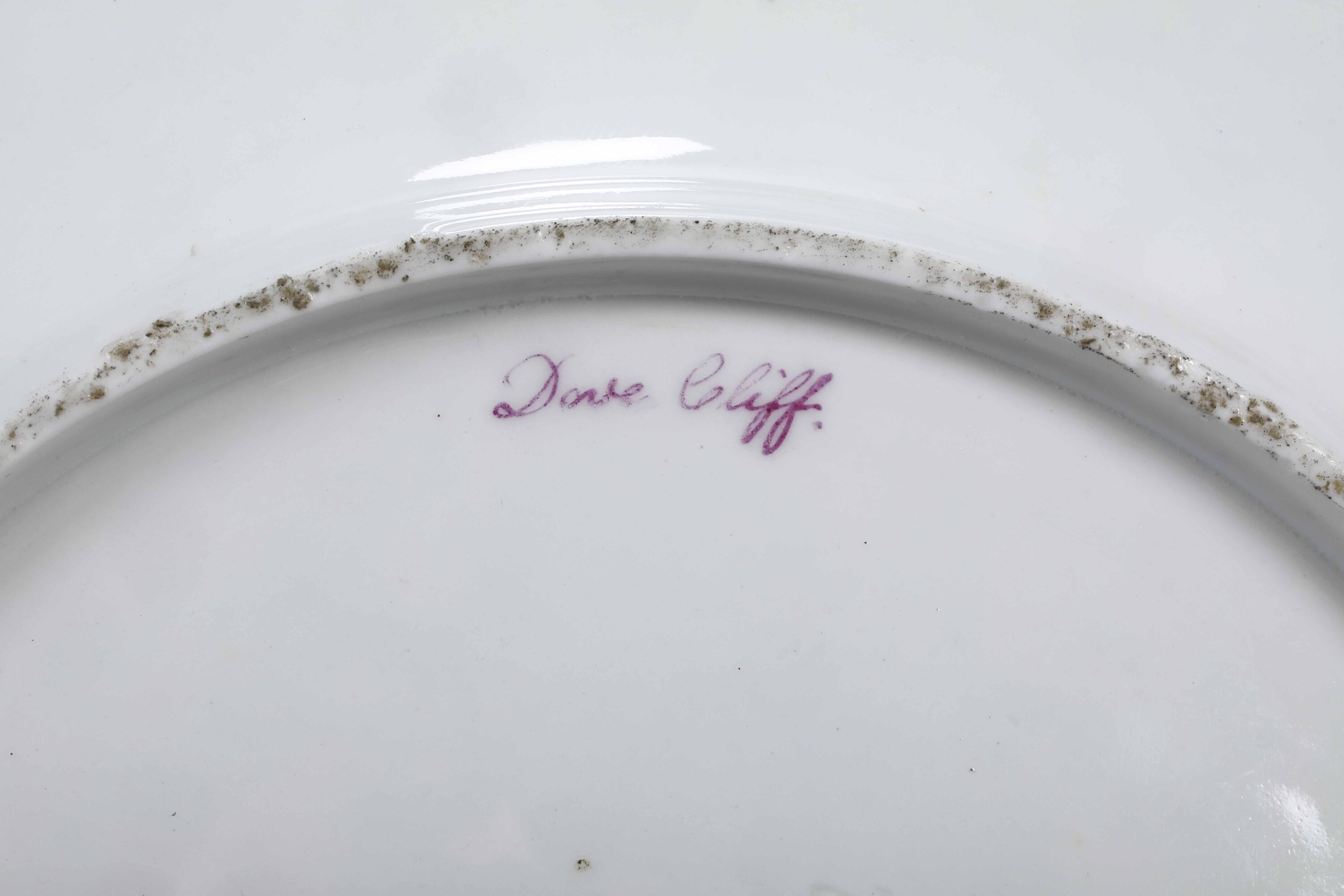 Dove Cliff (marca), Piatto in porcellana, Staffordshire, 1878-1904