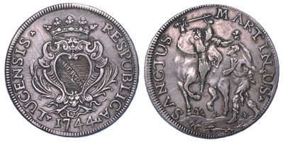 Moneta Lucca, Repubblica, Scudo del 1744