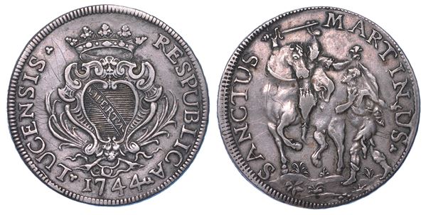 LUCCA. REPUBBLICA, 1369-1799. Scudo 1744.