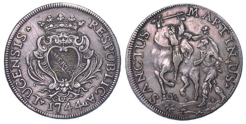 LUCCA. REPUBBLICA, 1369-1799. Scudo 1744.  - Auction Numismatics - Cambi Casa d'Aste