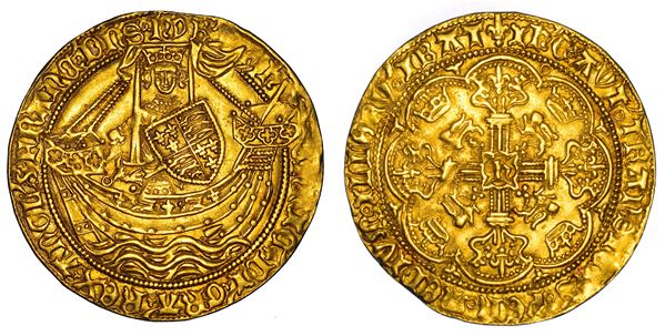 INGHILTERRA. HENRY VI LANCASTER, 1422-1461 (I Regno). Noble, 1422-1460. Londra.