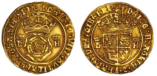 INGHILTERRA. HENRY VIII TUDOR, 1509-1547. Crown of the Double Rose, 1526-1533 (Second coinage).