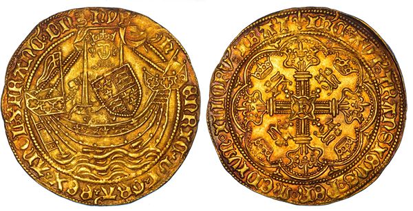 INGHILTERRA. HENRY VI LANCASTER, 1422-1461 (I Regno). Noble, 1422-1460. Londra.