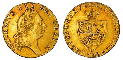 George III, Half Guinea del 1788